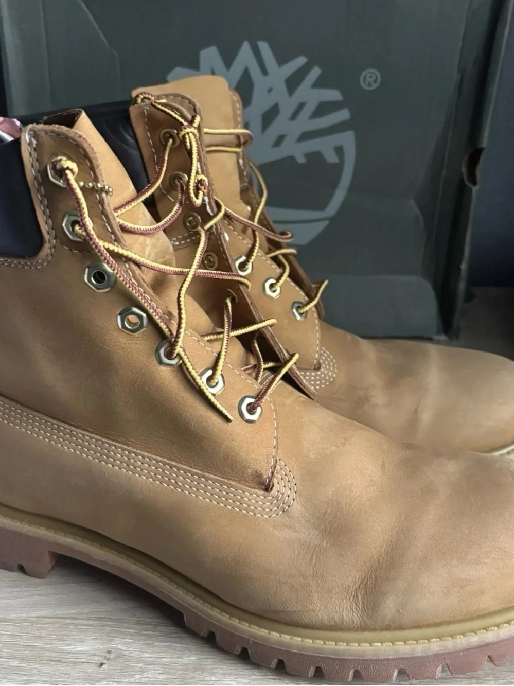 Timberland Tan Leather Premium Boots EX Size 13 M Primaloft 400 Gram Retro